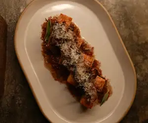 Amazing pasta dish from La Lupa. 