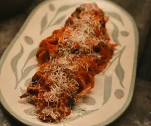Delicious pasta dish from La Lupa. 