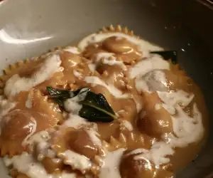 house-made ravioli dish 